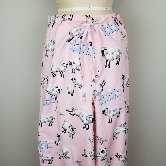 Nick & Nora Pink L/S 2pc Cotton Bo Peep Counting Her Sheep Pajamas Ladies XL NEW - Picture 9 of 10